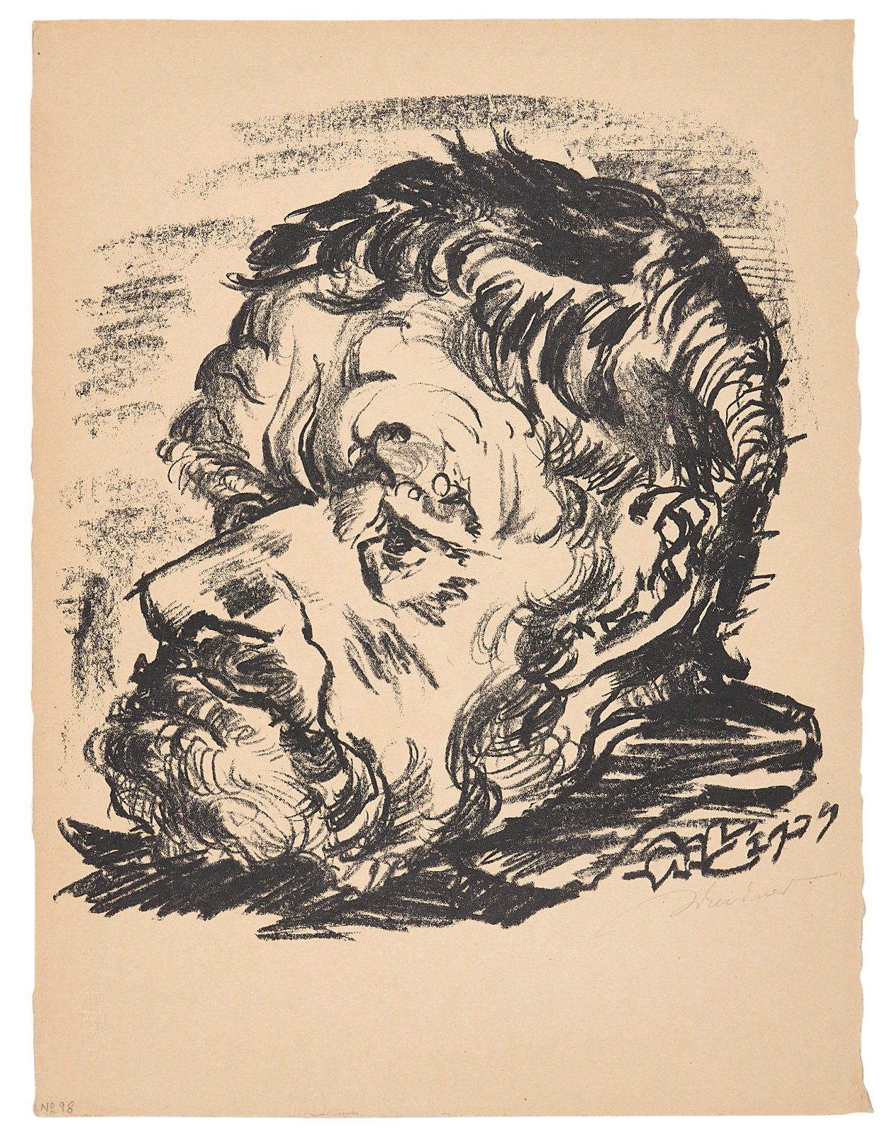 213/204: Konvolut 3 Lithographien Ludwig Meidner – Bild 4