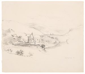 213/375: Bleistiftzeichnung Adolf Hoeffler