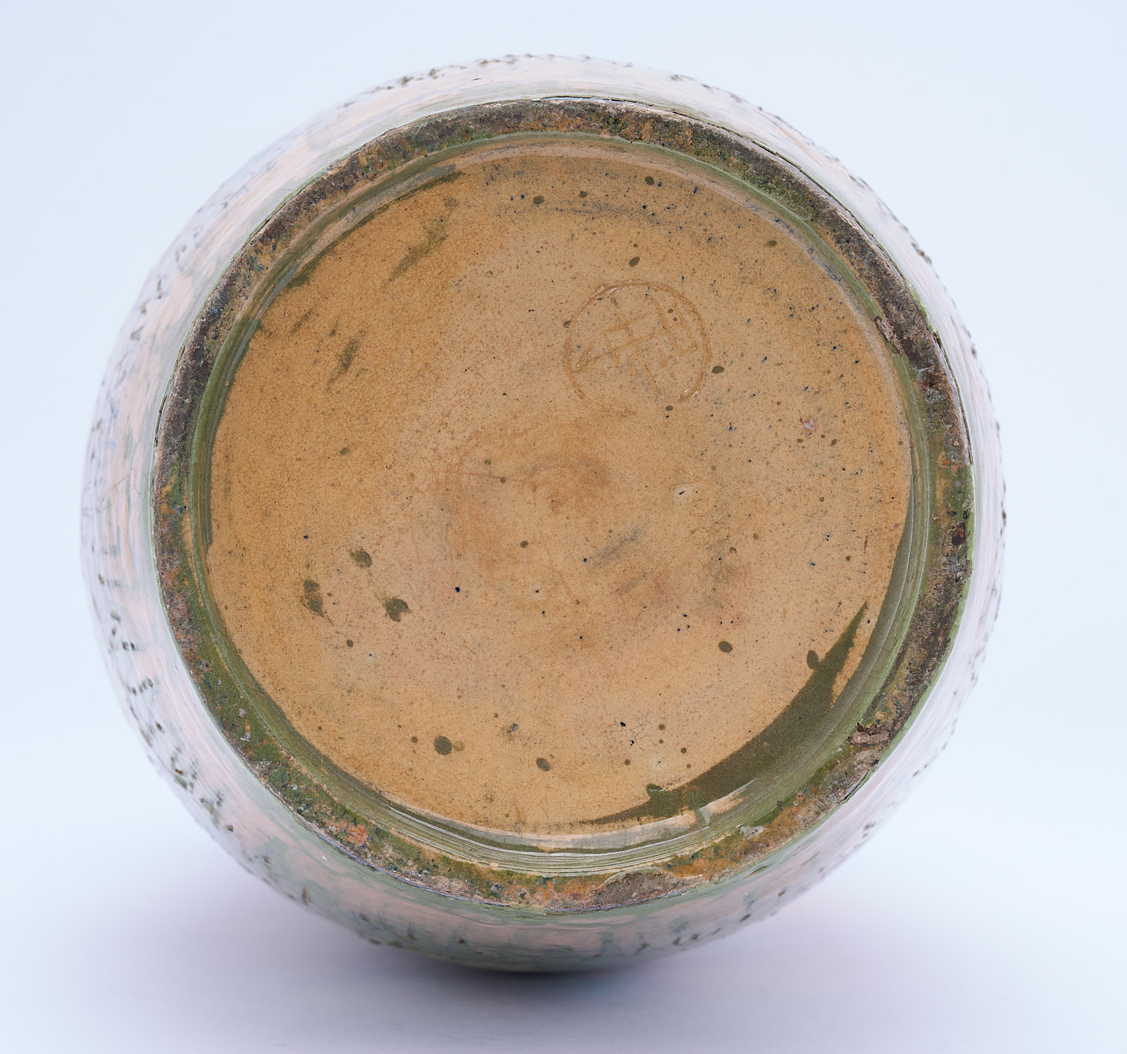 213/681: Gr. Vase "Sonnenblumen", Jugendstil, wohl deutsch um 1900 – Bild 6