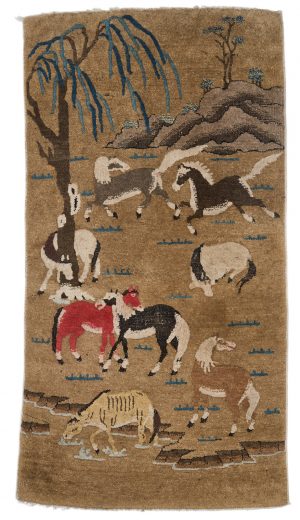 213/1160 Kl. Brücke "Die Kaiserpferde", China um 1920