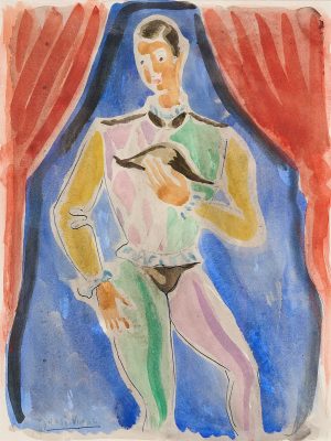 213/241: Aquarell über Federzeichnung Ignasi Vidal