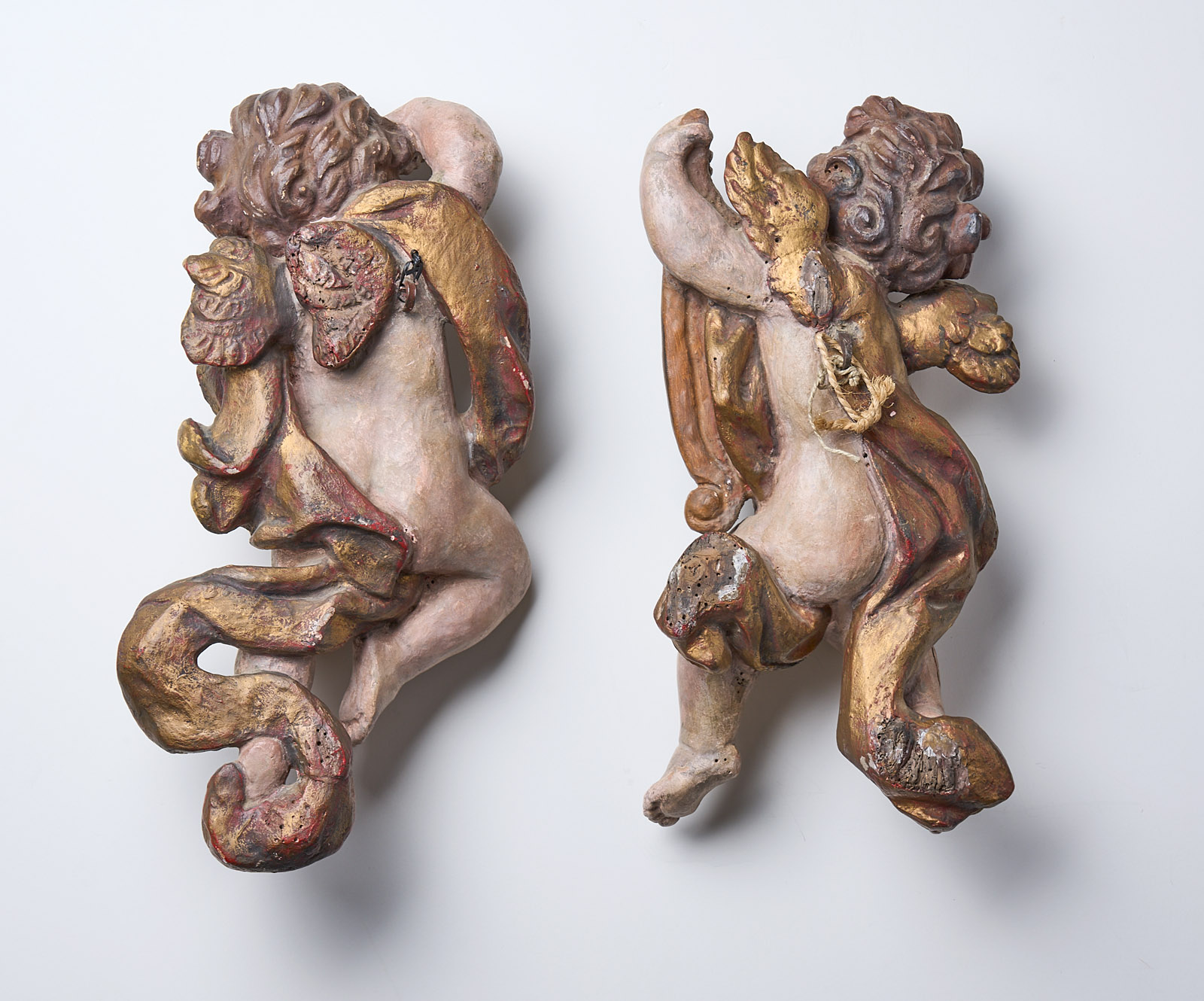 31/2254: Paar musizierende Putti, Barock-Stil, wohl Anf. 20. Jh. – Bild 2