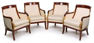 Satz von 4 Empire-Stil-Bergèren, Frankreich Mitte 19. Jh.