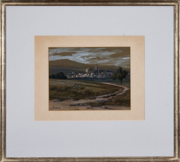 214/161 Aquarellierte Kreidezeichnung Fritz Wucherer – Bild 2