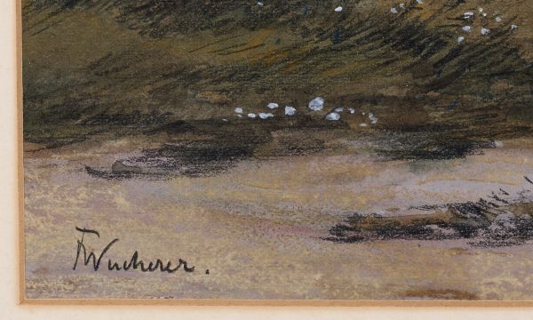 214/161 Aquarellierte Kreidezeichnung Fritz Wucherer – Bild 4