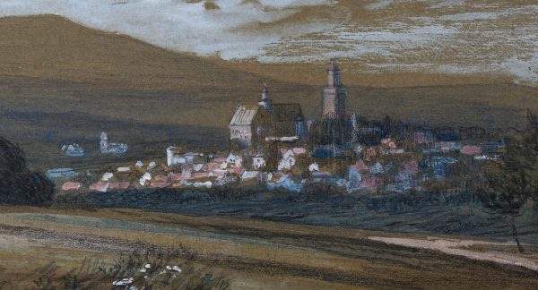 214/161 Aquarellierte Kreidezeichnung Fritz Wucherer – Bild 3