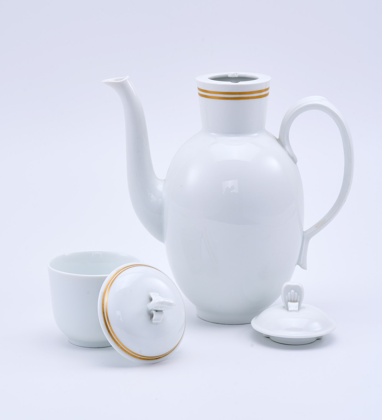 31/2197: Kaffeekanne und Zuckerdose, Art Deco, Meissen Pfeifferzeit (1924-´34) – Bild 2