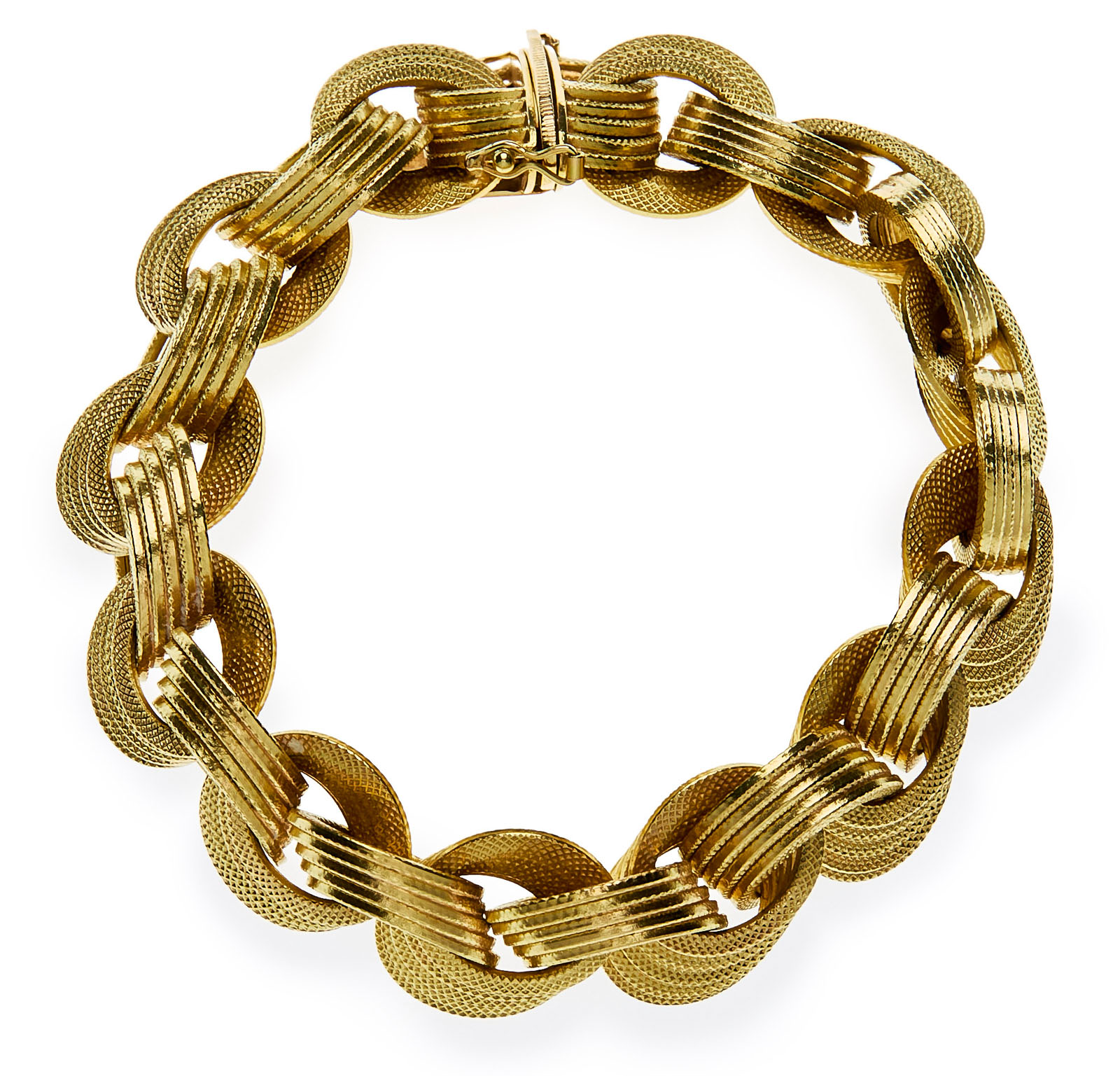 214/751 Breites Gold-Gliederarmband, Juw. Marchisio Giovanni & C., Turin, Italien nach 1971 – Bild 3