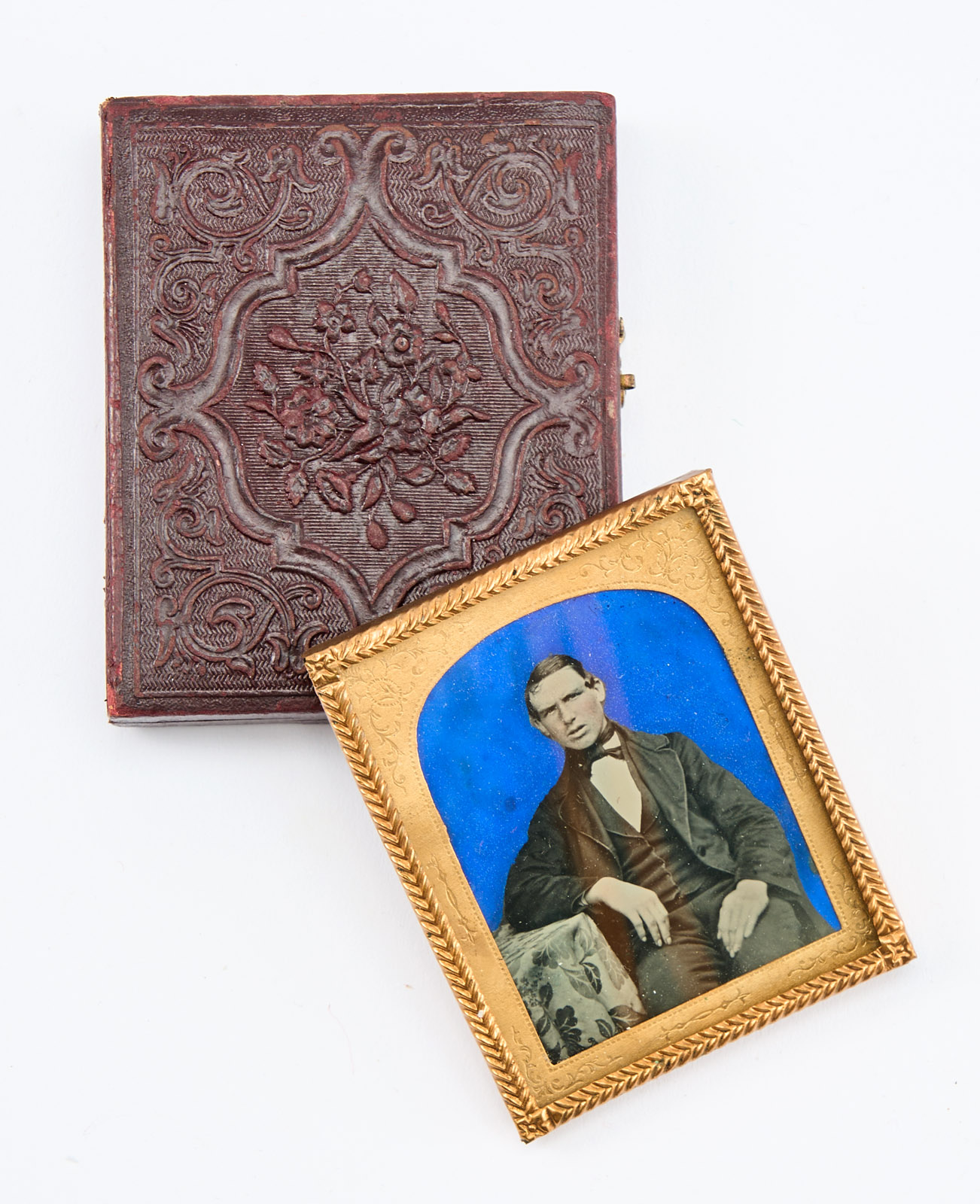 214/107 Sammlung von 21 Daguerreotypien, Ambrotypien u. Ferrotypien (Tintypes), – Bild 5