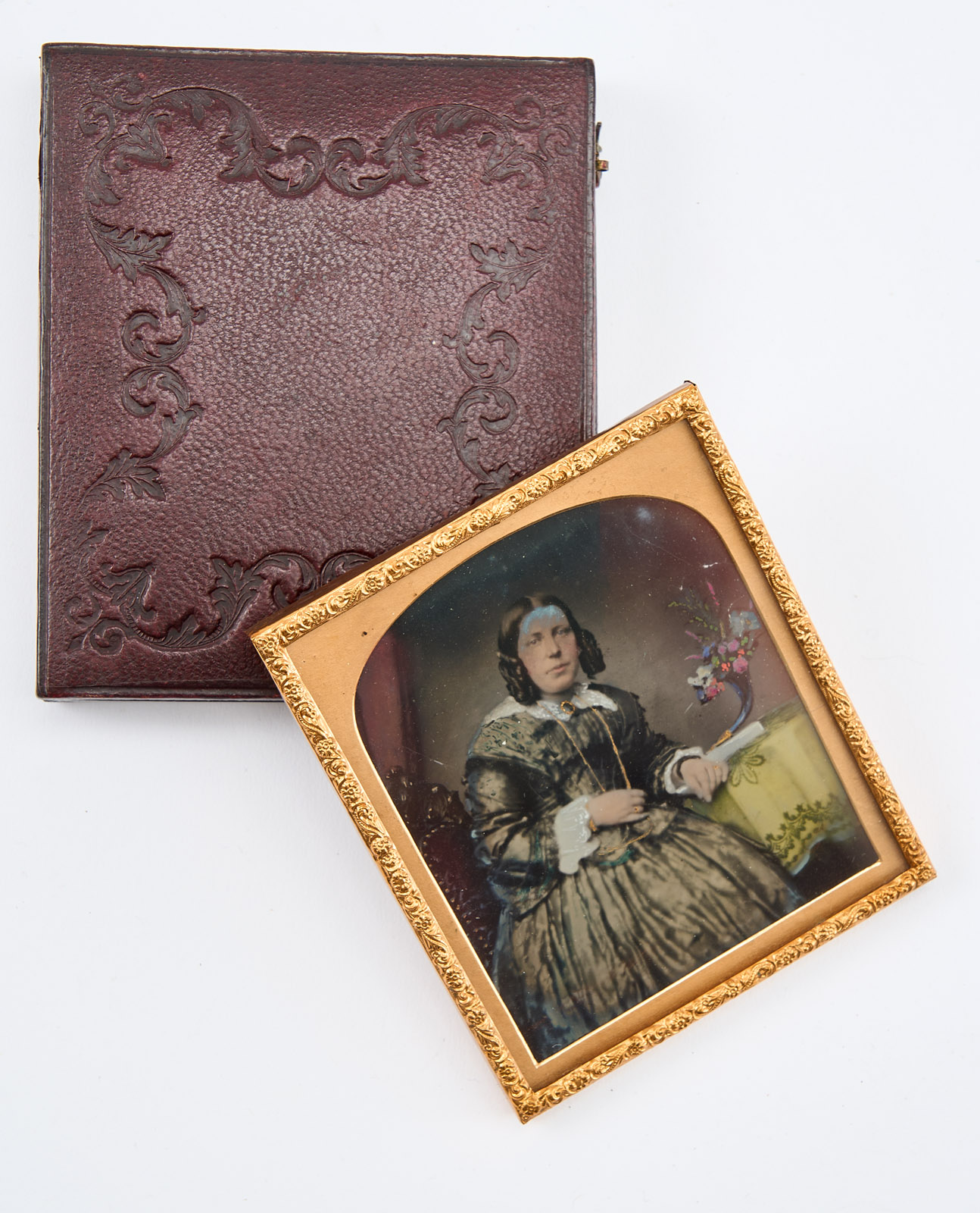 214/107 Sammlung von 21 Daguerreotypien, Ambrotypien u. Ferrotypien (Tintypes), – Bild 3