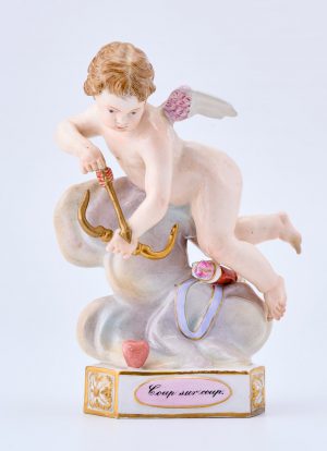 214/653 Devisenkind "Coup sur coup", Meissen um 1870