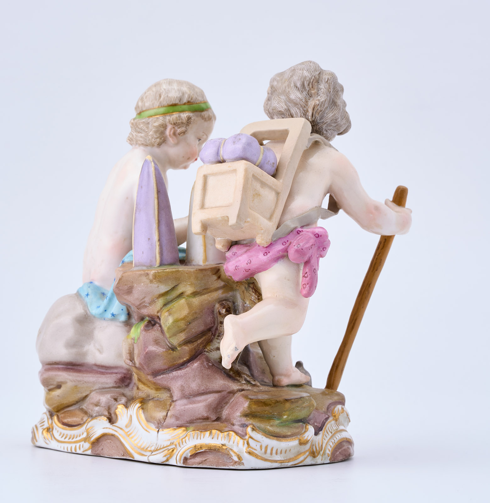 214/652 Puttengruppe "Allegorie des Handels", Meissen um 1900 – Bild 6