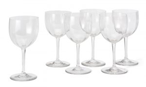215/859: Satz von 6 Rotweingläsern, Baccarat Ende 20. Jh