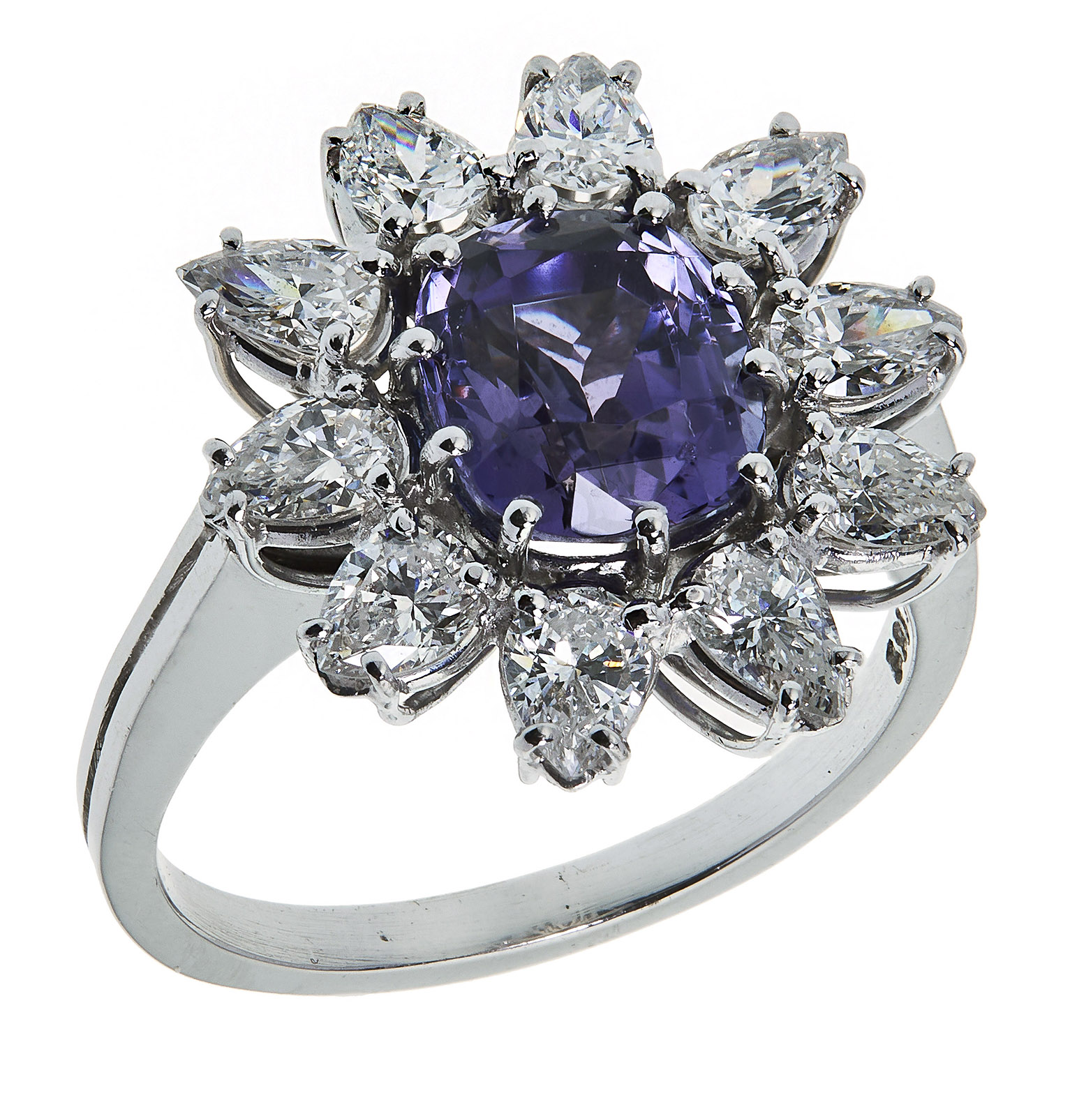 214/836 Tansanit-Diamant-Ring