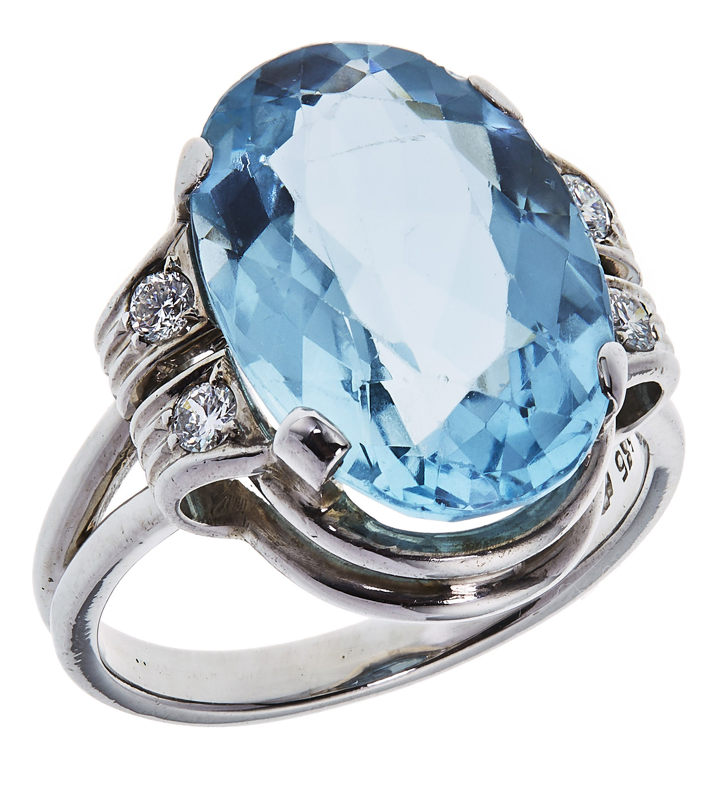 214/773 Aquamarin-Brillant-Ring