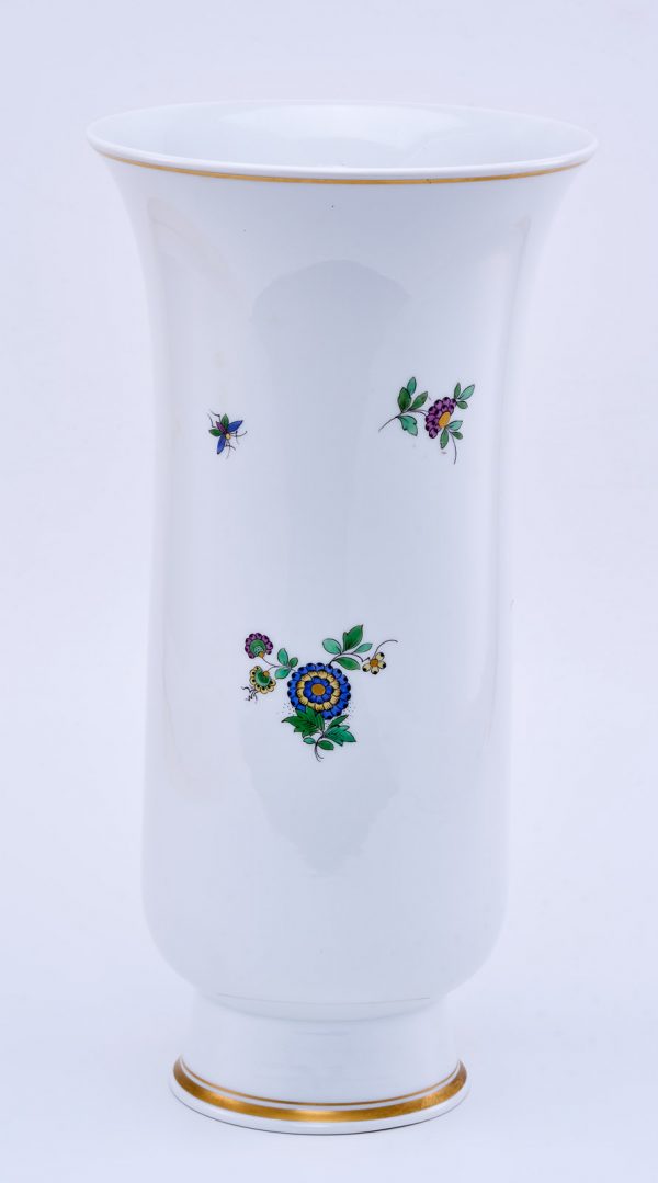 214/619 Gr. Kelchvase mit Vogeldekor, Meissen 1976 – Bild 4