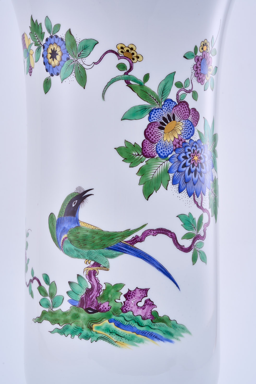 214/619 Gr. Kelchvase mit Vogeldekor, Meissen 1976 – Bild 3