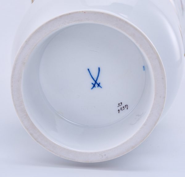 214/619 Gr. Kelchvase mit Vogeldekor, Meissen 1976 – Bild 2