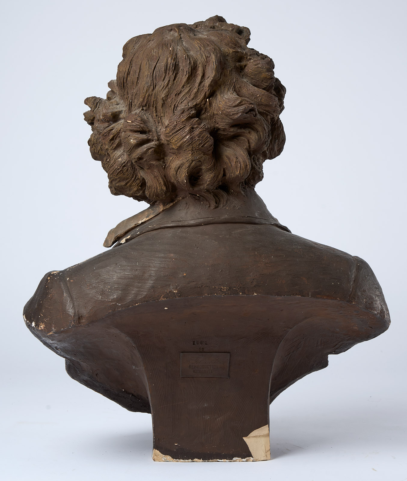 214/536 Gr. Büste "Beethoven", Goldscheider wohl Ende 19. Jh. – Bild 4