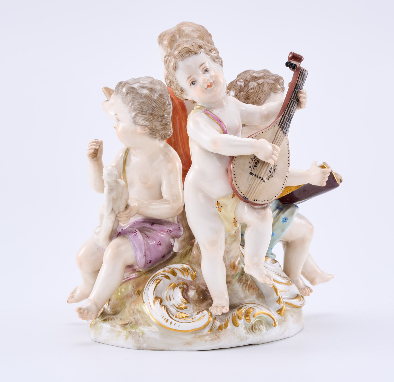 214/655 Puttengruppe "Allegorie der schönen Künste", Meissen um 1890 – Bild 9