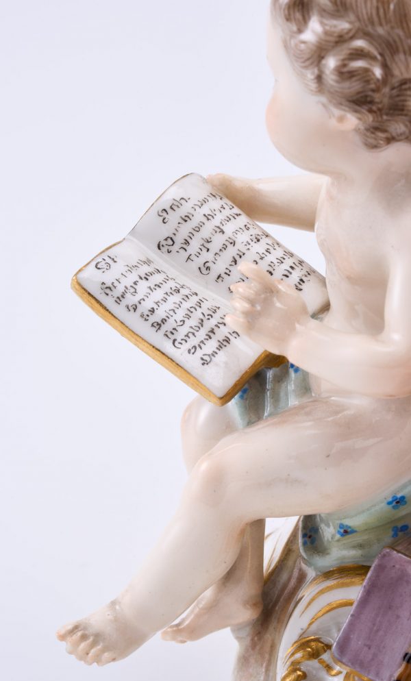 214/655 Puttengruppe "Allegorie der schönen Künste", Meissen um 1890 – Bild 5