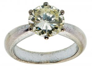 214/736: Gr. Brillant-Solitär-Ring