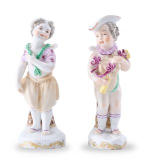 215/515: Paar kl. Amoretten, Augarten 20 Jh