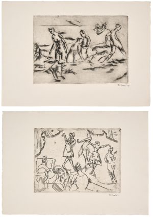 215/112 2 Radierungen Reinhold Ewald