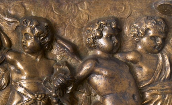 215/340 Paar Reliefs "Puttenreigen", Barock-Stil, wohl 19. Jh. – Bild 4