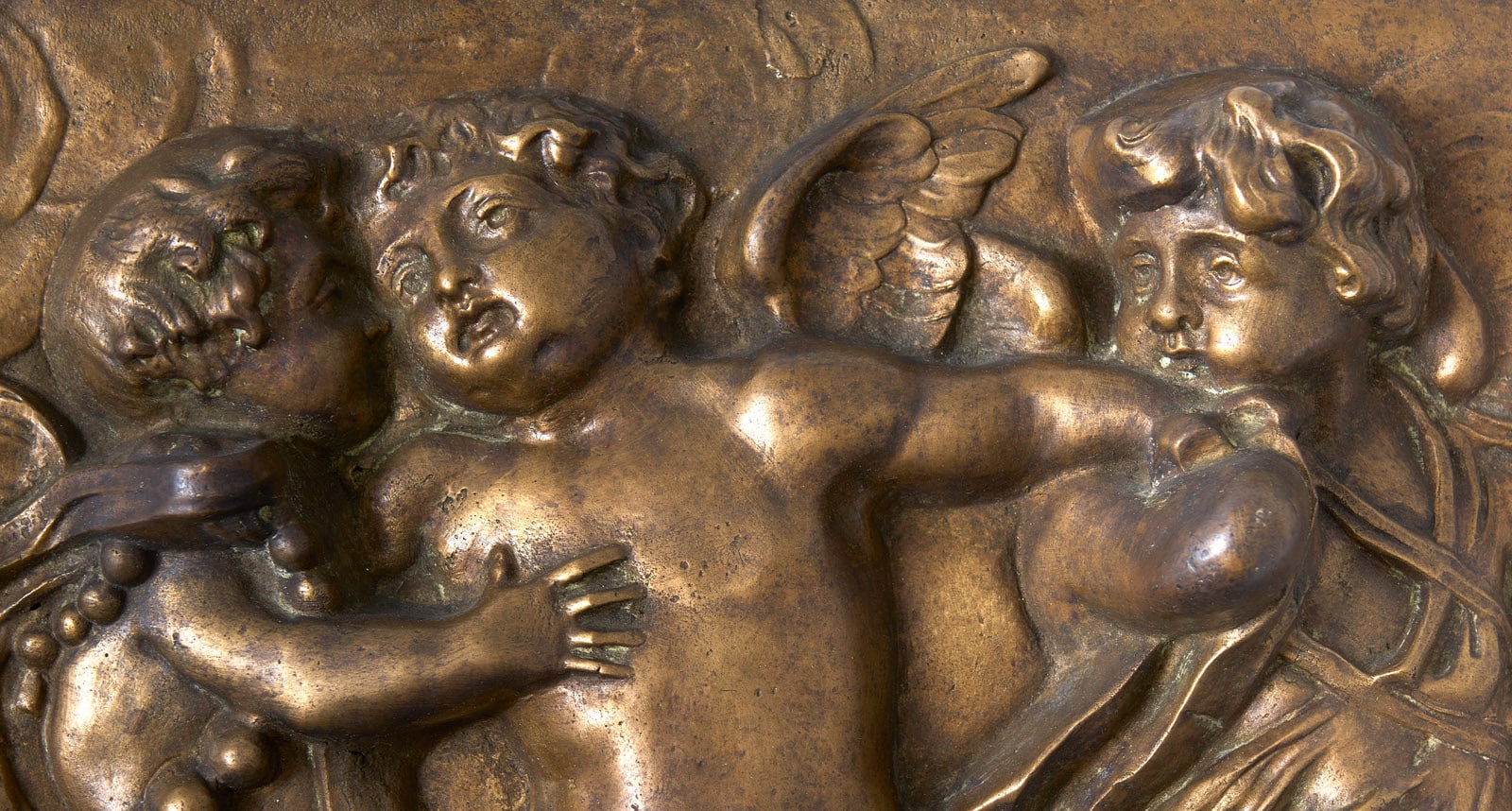215/340 Paar Reliefs "Puttenreigen", Barock-Stil, wohl 19. Jh. – Bild 3