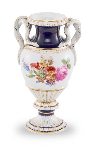 215/532: Schlangenhenkelvase, Meissen um 1890