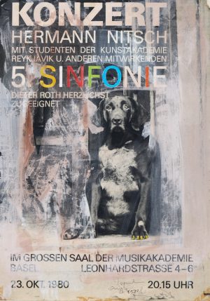215/44 Überarbeitetes Plakat/Unikat Hermann Nitsch