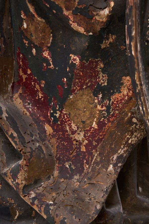 215/330 Heiligenfigur "Bischof", spätgotisch, wohl süddeutsch 17. Jh. – Bild 2