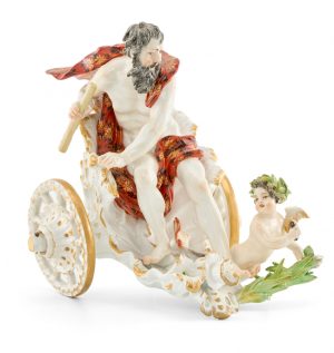 215/563: Neptun im Wagen, Meissen um 1890