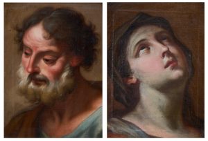 215/253 Paar Gemälde Sakral/Bildnismaler 18. Jh.
