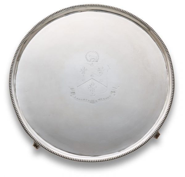 215/637: Salver/ Rundes Tablett auf Füßen, Georgian, London 1790