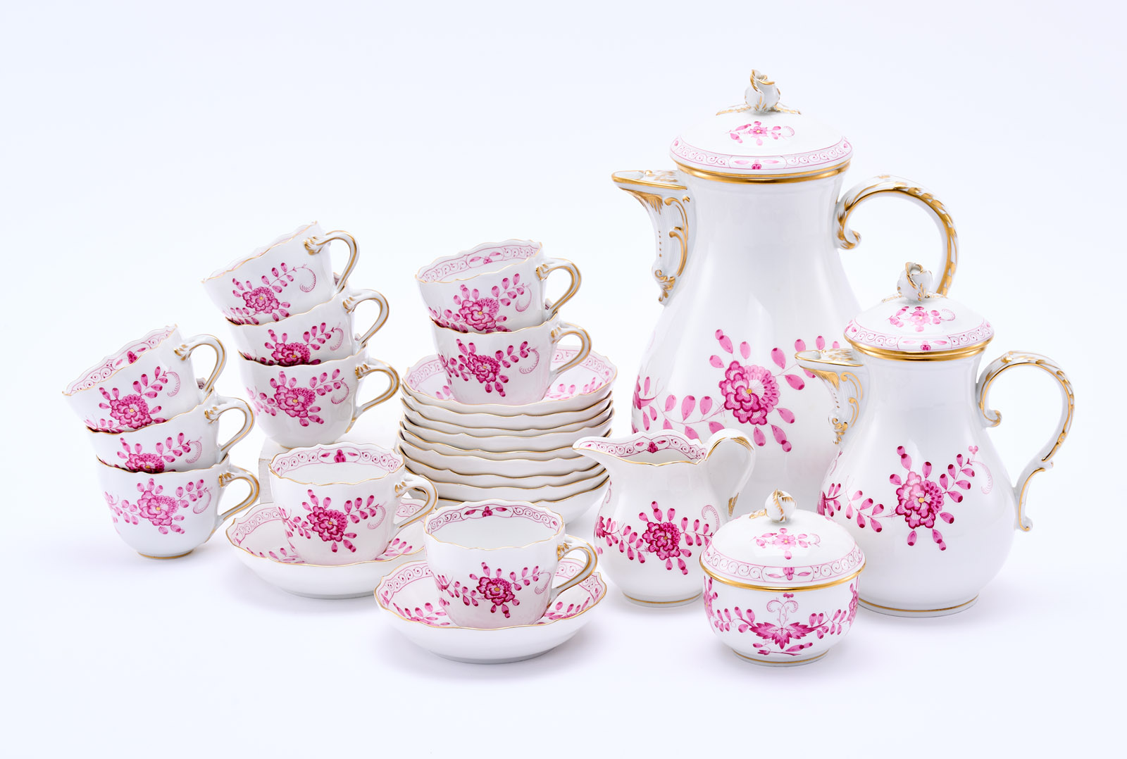 216/435 Mokka-Service für 10 Pers., Meissen 2. Hälfte 20. Jh.