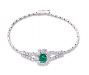 216/801 Smaragd-Brillant-Armband