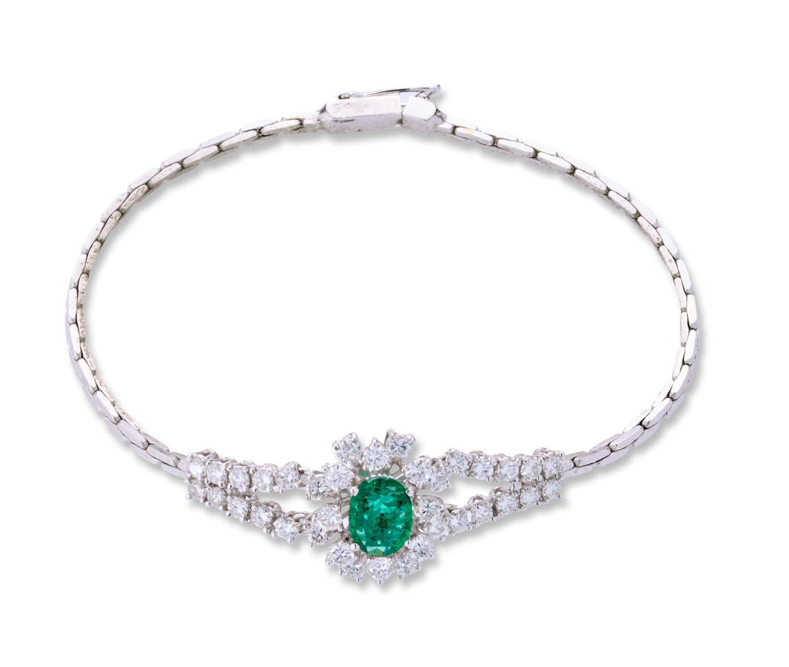 216/801 Smaragd-Brillant-Armband