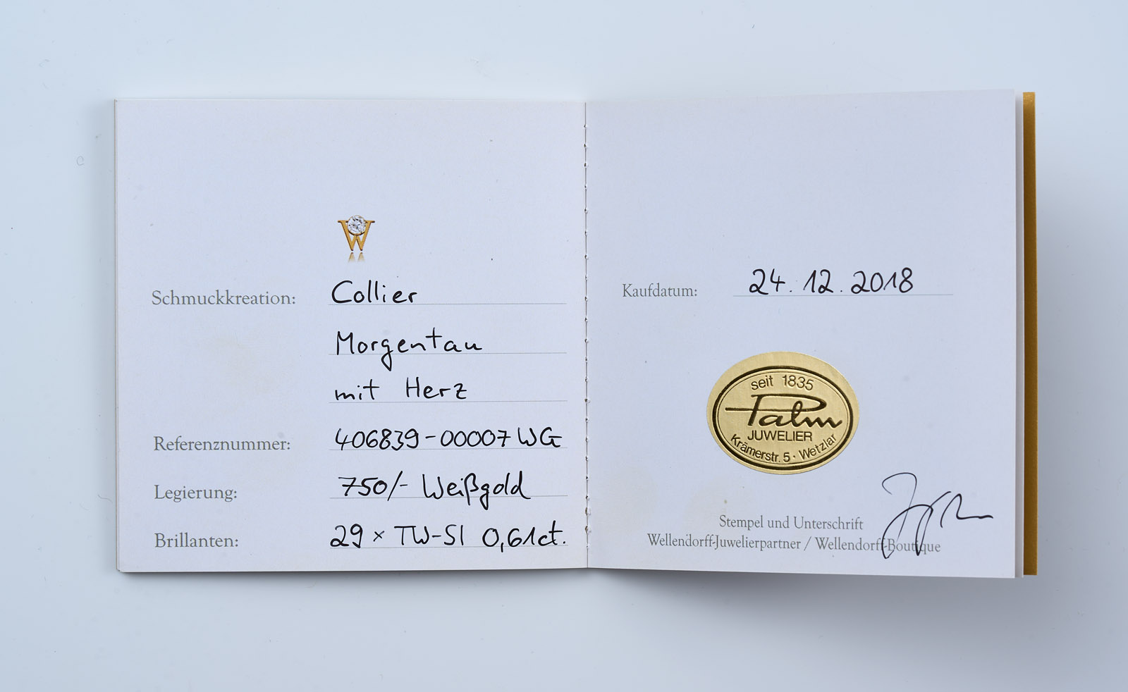 216/813 Collier "Morgentau", Juw. Wellendorff 2018 – Bild 6