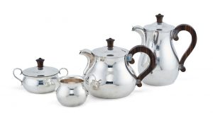 215/608: 4-tlg. Kaffee-/ Tee-Service, Art Deco, Bruckmann um 1930