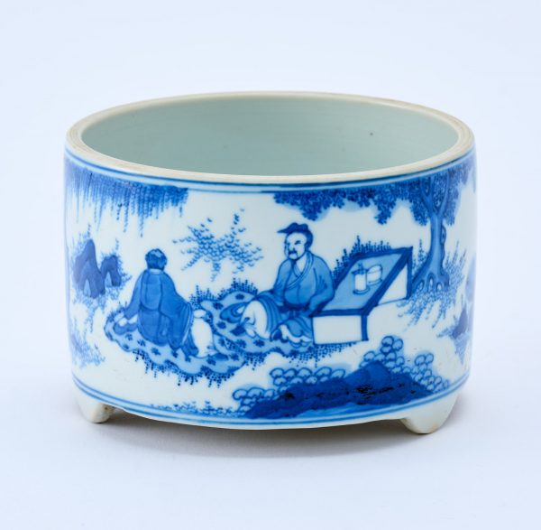 215/901 Kl. Schälchen "Weise in Landschaft", China wohl Anf. 20. Jh.