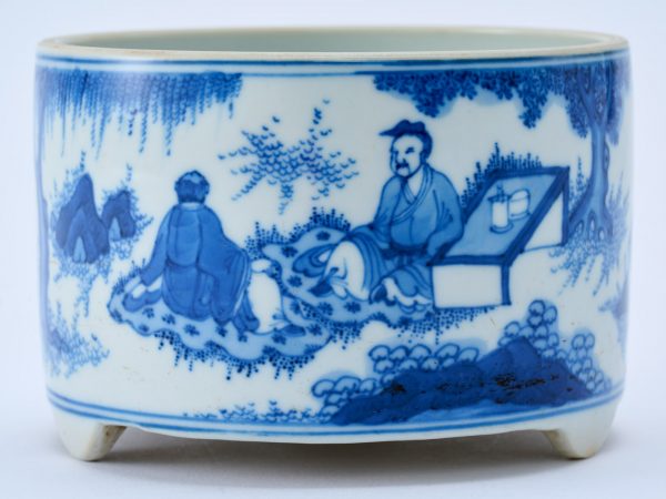 215/901 Kl. Schälchen "Weise in Landschaft", China wohl Anf. 20. Jh. – Bild 4