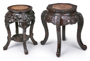 216/139 Satz v. 2 versch. Blumenhockern, China 19. Jh.