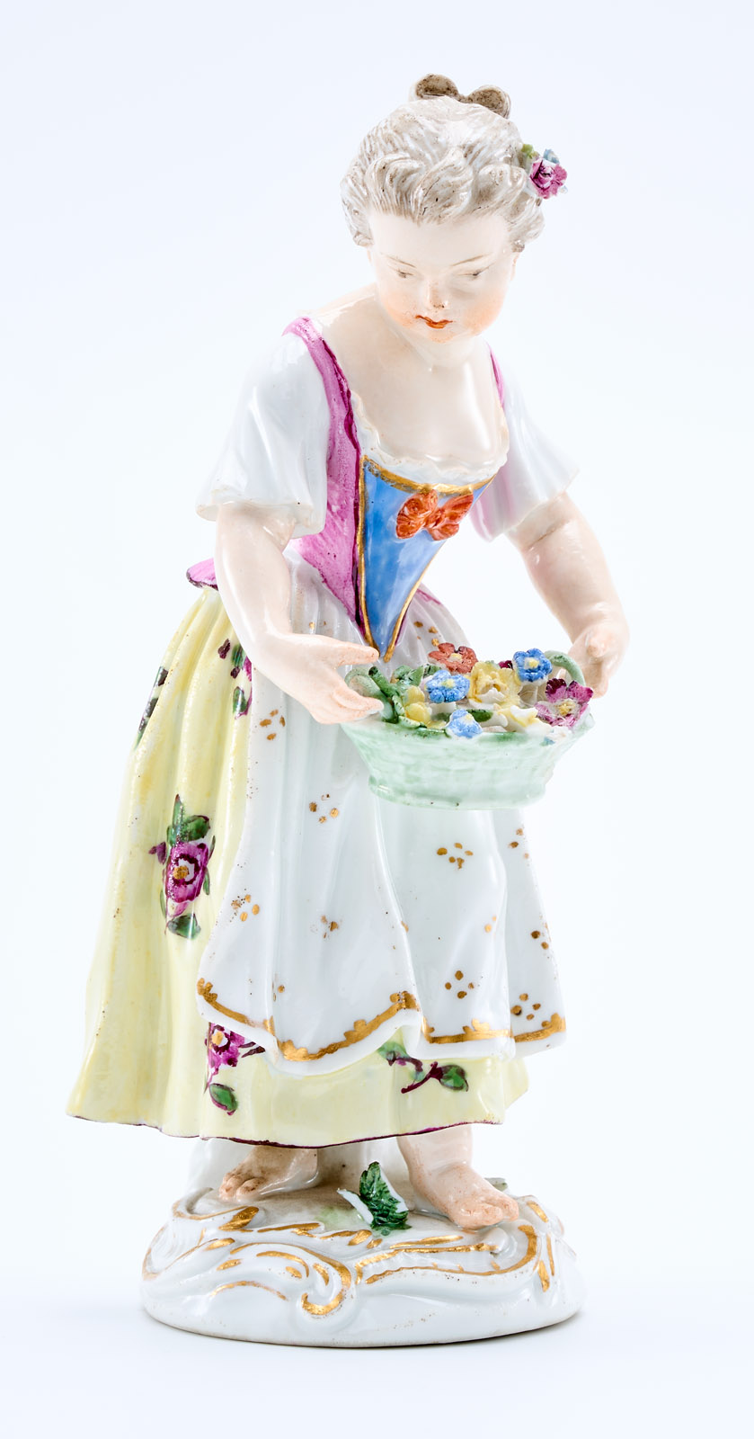 216/421 Satz von 2 Gärtnerkindern, Meissen um 1760. – Bild 4