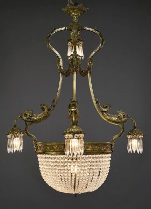 216/143 Gr. Louis-XVI-Stil-Korblüster, Frankreich um 1890