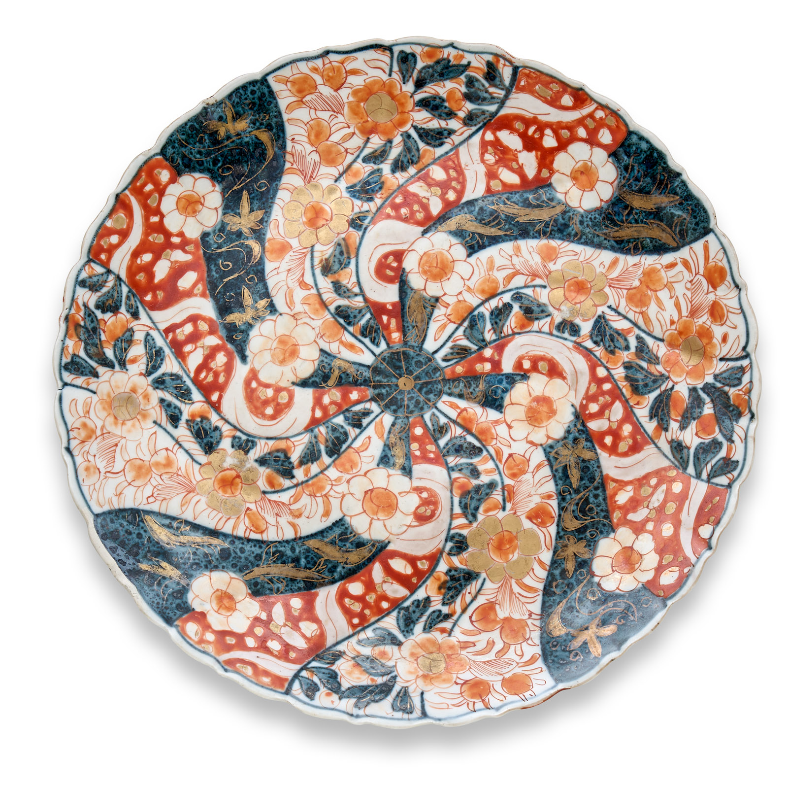 216/264 Imari-Platte, wohl Japan um 1900.