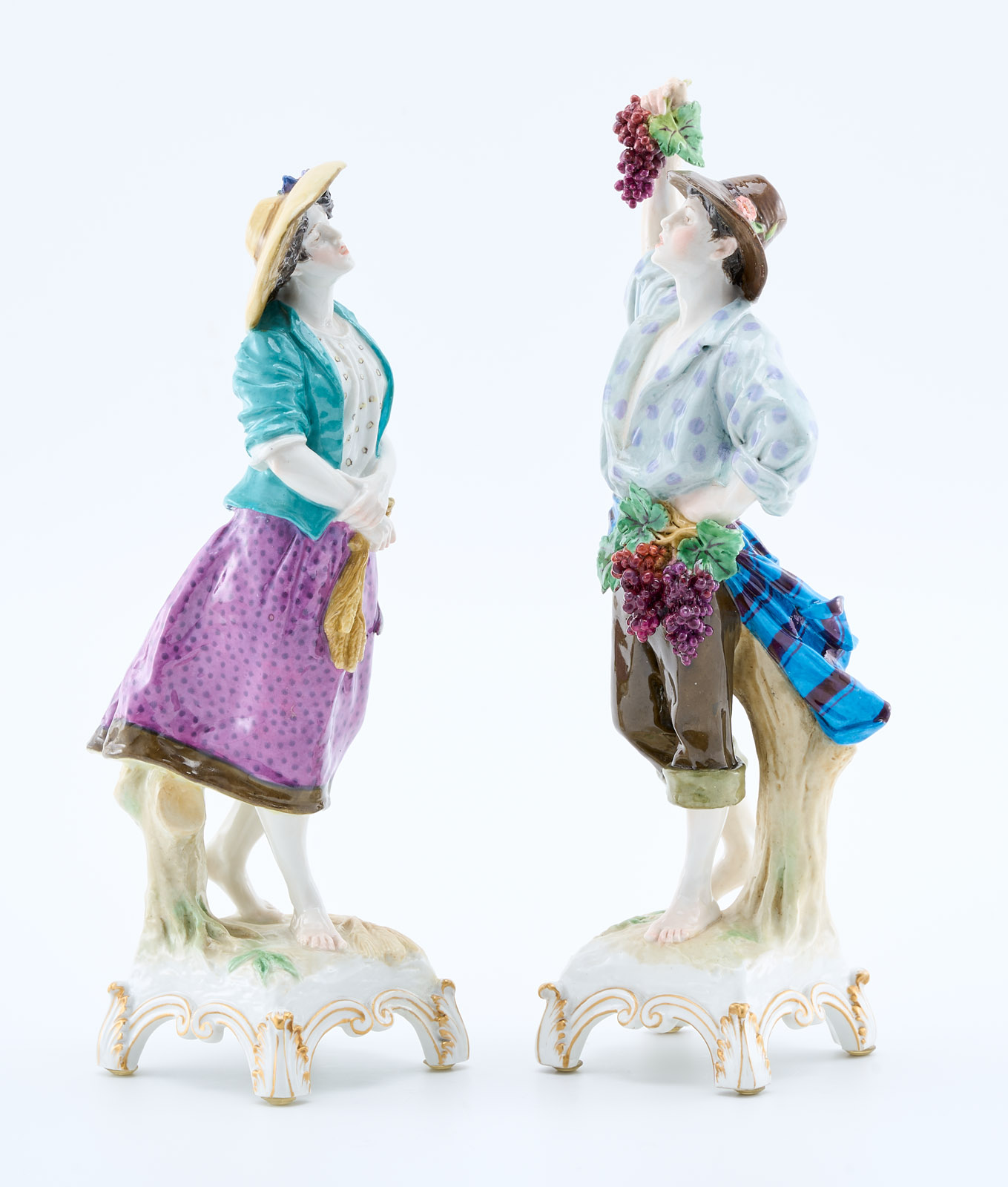 216/479 Paar Jahreszeiten-Figuren "Sommer" und "Herbst", KPM Berlin um 1910. – Bild 2
