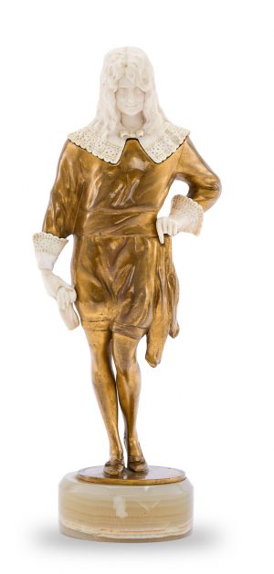 218/420 Chryselephantine Bronze Rudolf Marcuse: Edelmann, um 1915.