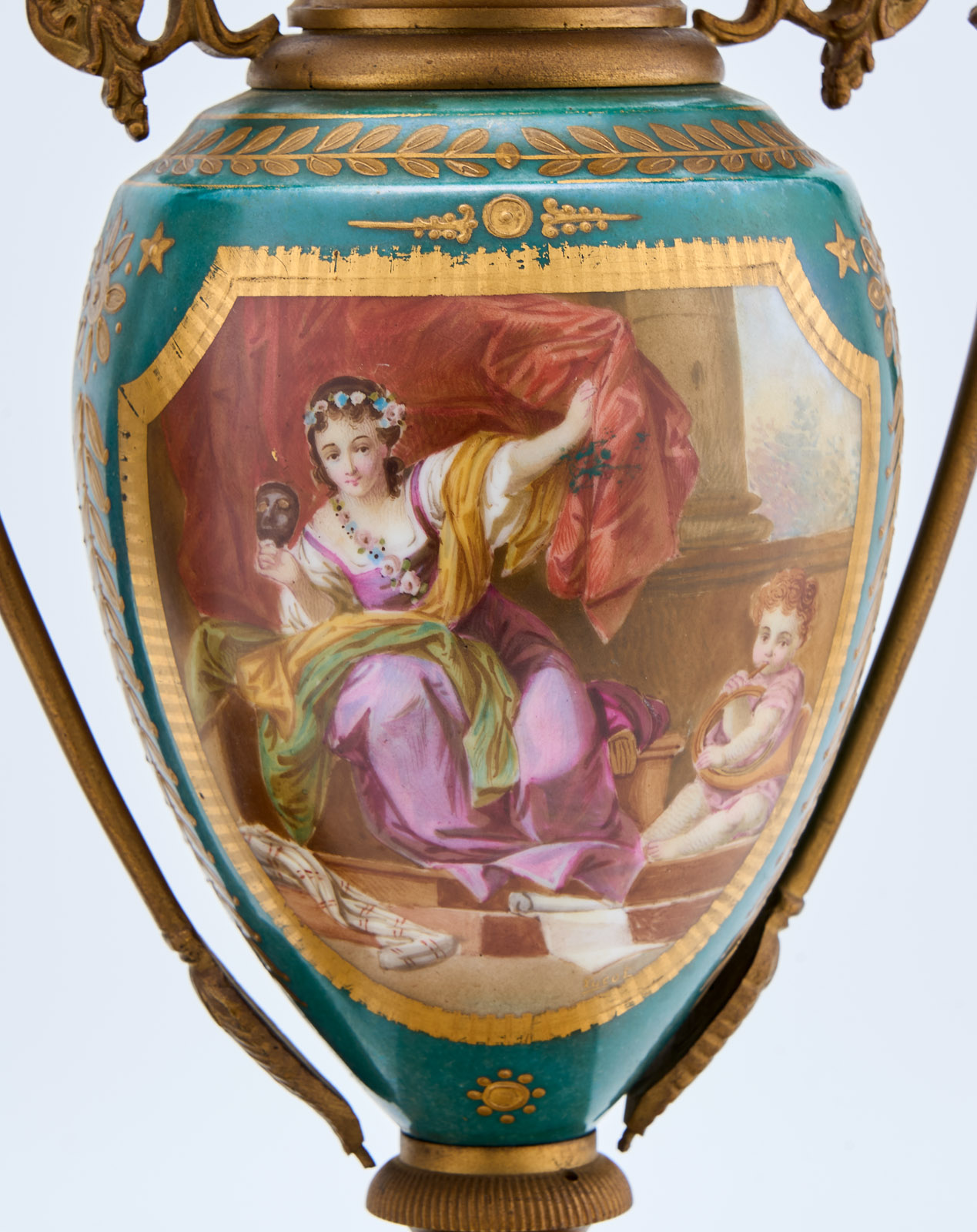 216/436 Paar Henkelvasen, Empire-Stil, wohl Frankreich um 1900. – Bild 4